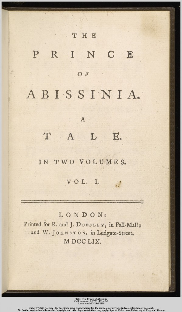 Title page of the first edition, published in April 1759.