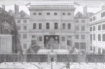 The Old Bailey courthouse as it would have looked at the time of Moll Flanders. 